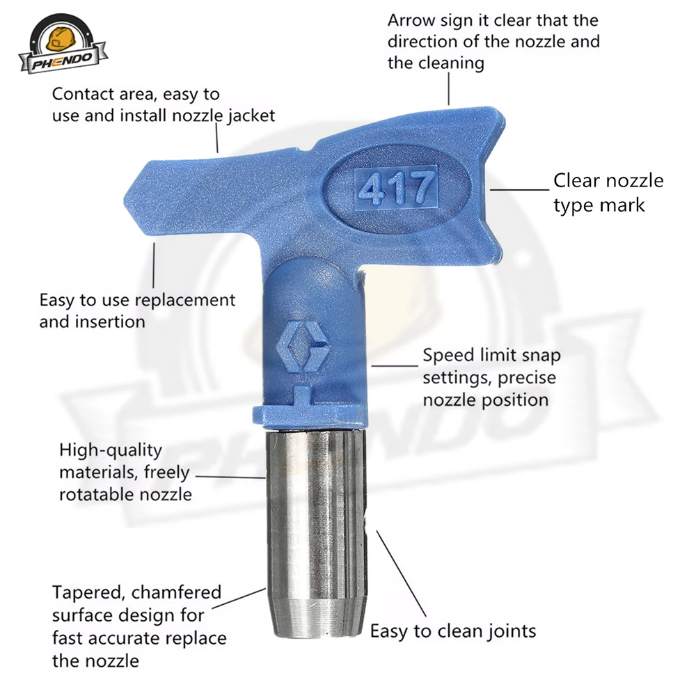 Насадка для аэрографа PHENDO безвоздушный Краскораспылитель серии 1-6 синий