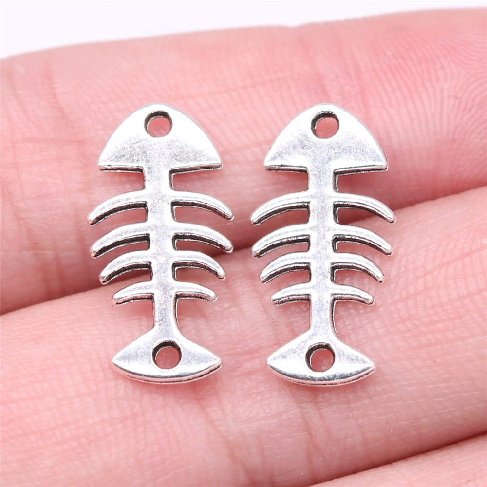 

Sejuani Accessories for jewelry 20pcs 21x11mm Fishbone Connector Charms