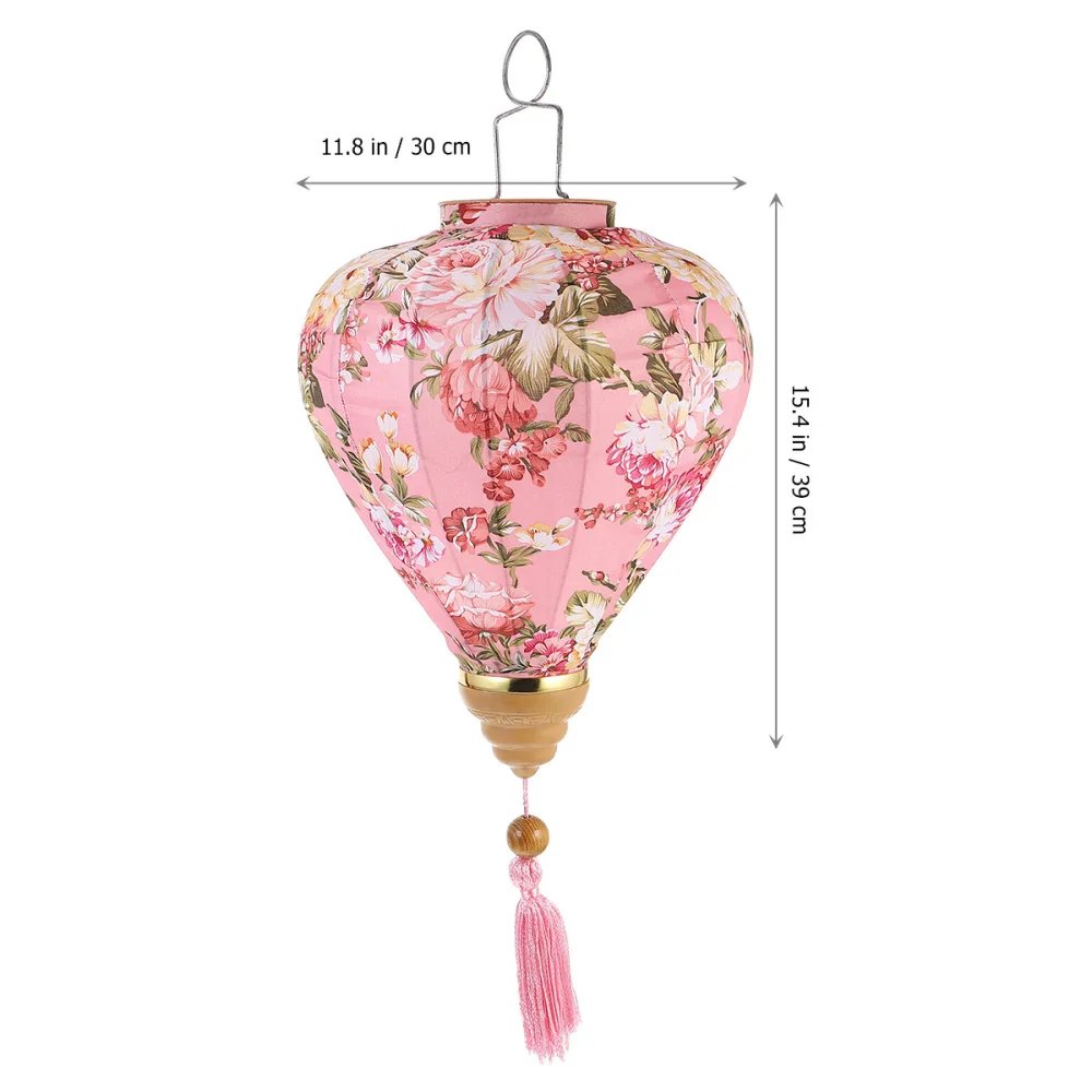 

Floral Pattern Lantern Vietnam Lantern Mid-Autumn Silk Lanterns for Outdoor