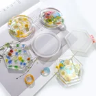 Прозрачная эпоксидная форма сделай сам, круглая, плоская, маленькая посуда, шкатулка для драгоценностей, коробка для хранения, эпоксидная форма, силиконовая форма, оптовая продажа, Прямая поставка