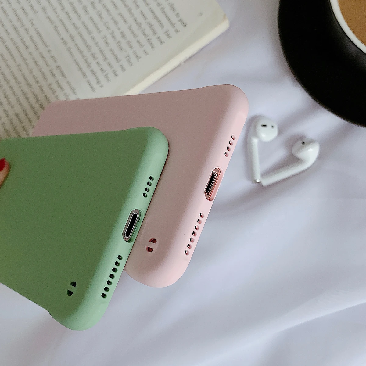 Frameless New Fashion Business Plain Case For iphone 6 6S 7 8 Plus X XR XS Max Lovely Cover Ip 6plus 7plus 8plus XsMax Hard | Мобильные