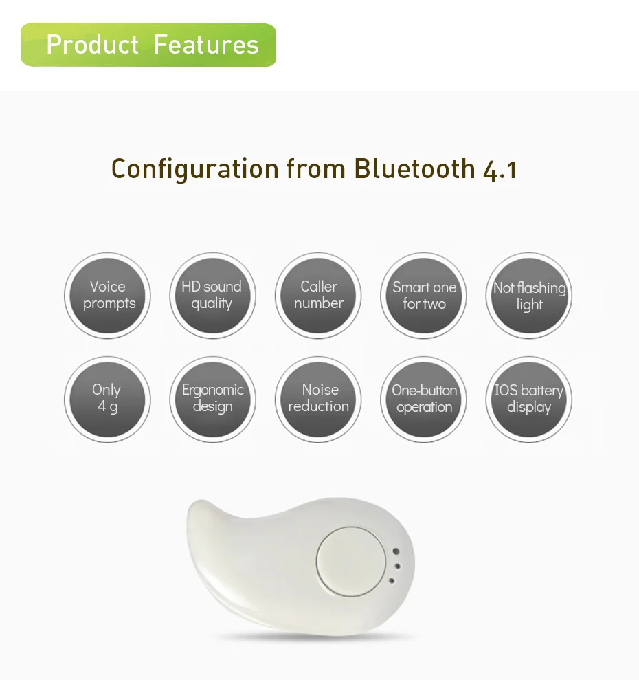 Мини беспроводные Bluetooth наушники в ухо Спортивная гарнитура с микрофоном для Xiaomi