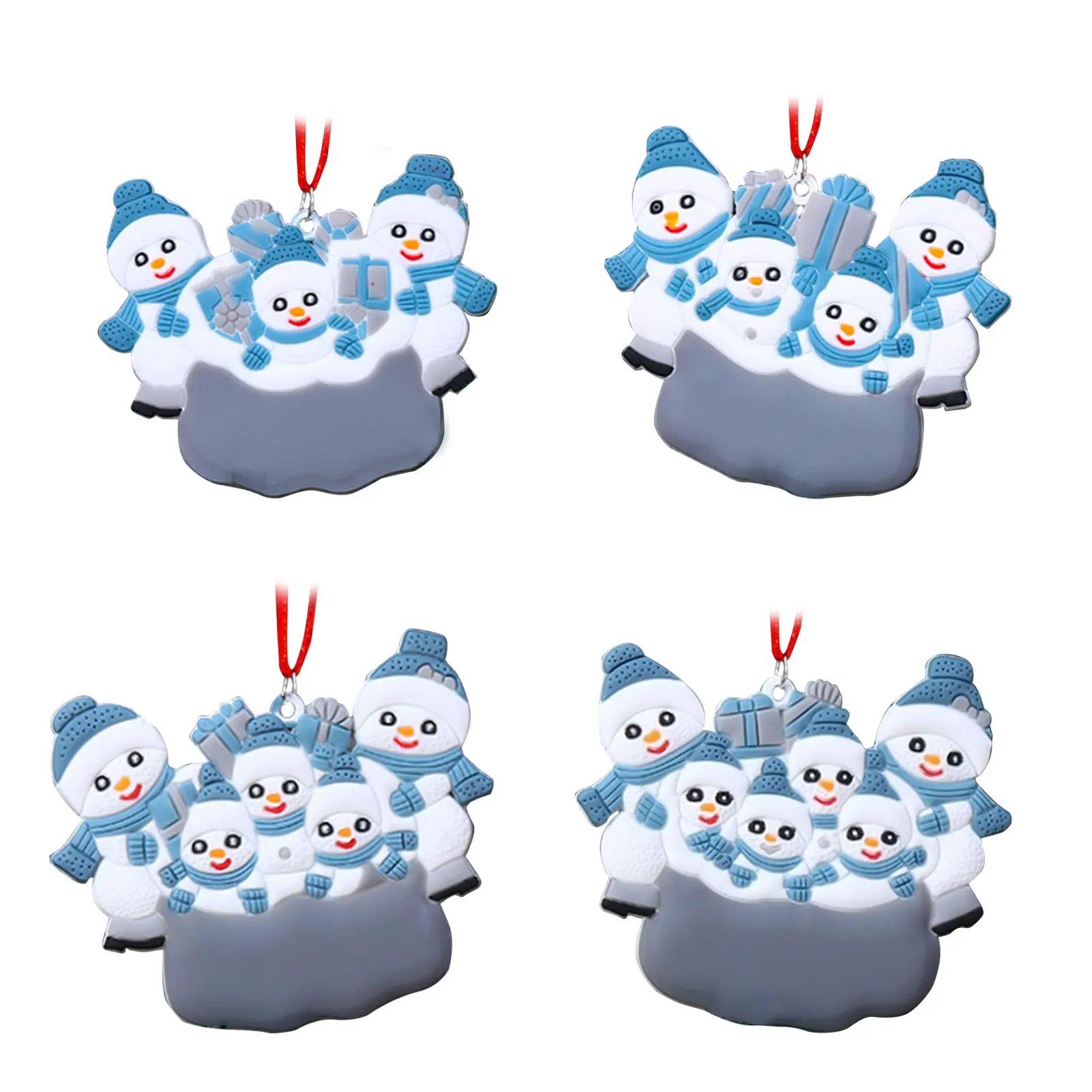 

Christmas 2020 Ornaments Snowman Christmas Tree Hanging Pendant DIY Name Blessing Personalized Family Gift Christmas Outfit Prop