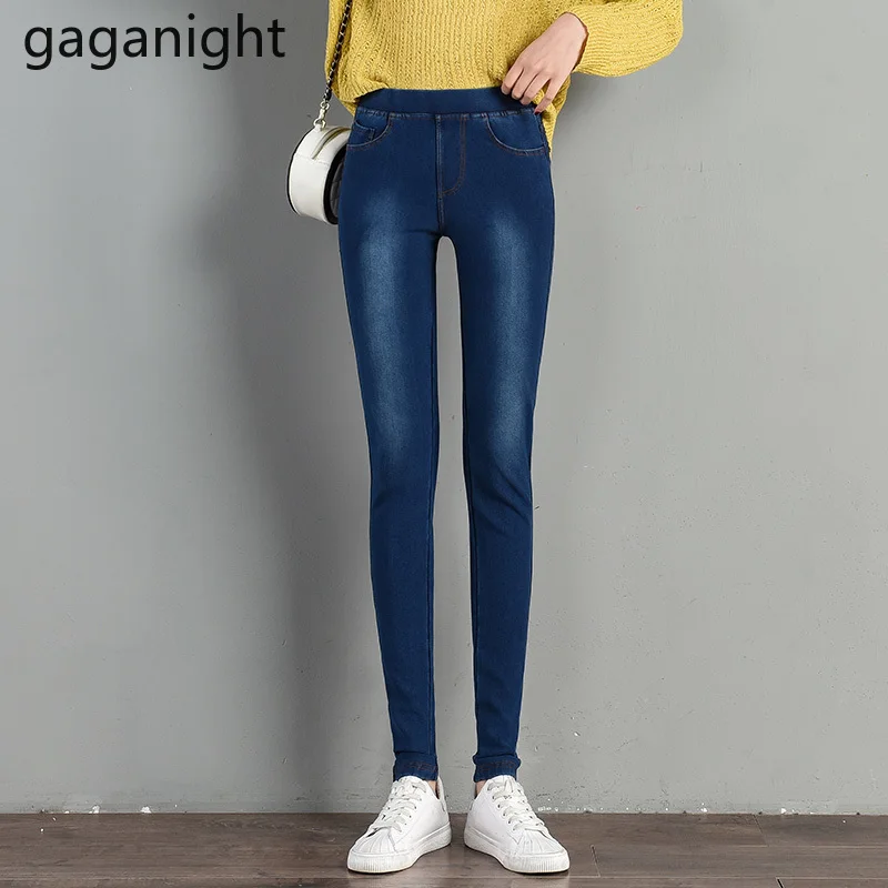 Gaganight женские весенние узкие джинсы с высокой эластичной талией брюки-карандаш