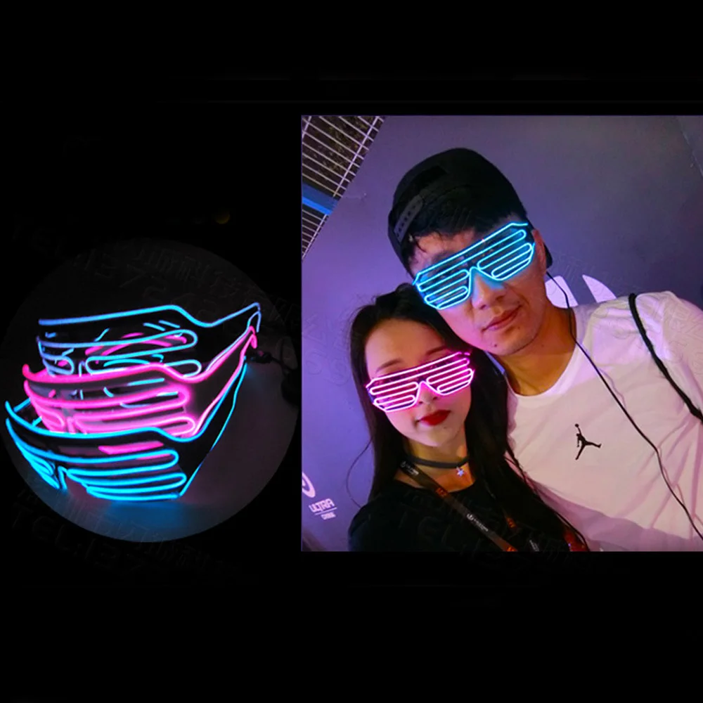 Светодиодный ные очки светильник светящиеся мигающие для вечеринки свадьбы
