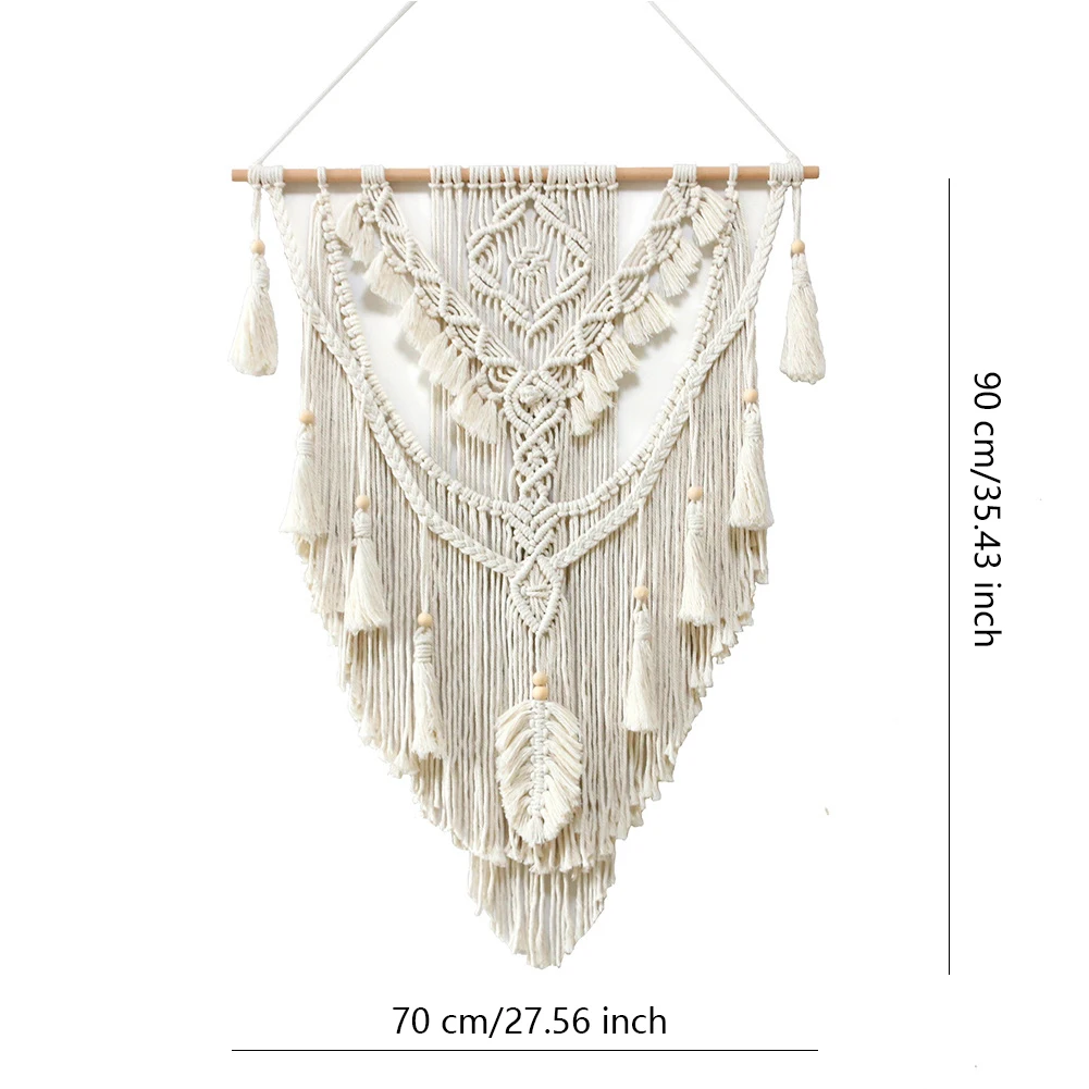 

Hand-woven Pendant Macrame Wall Hanging Boho Woven Tapestry Bohemian Crafts Room Decoration Gorgeous Tapestry For Home Decor