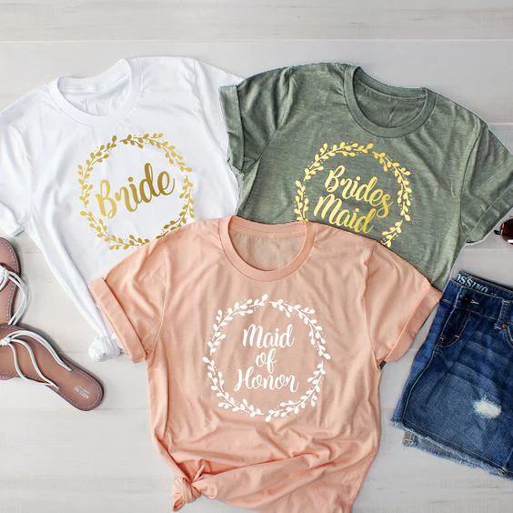 Невесты или подружки невесты девичник вечерние Футболка 100% хлопок унисекс