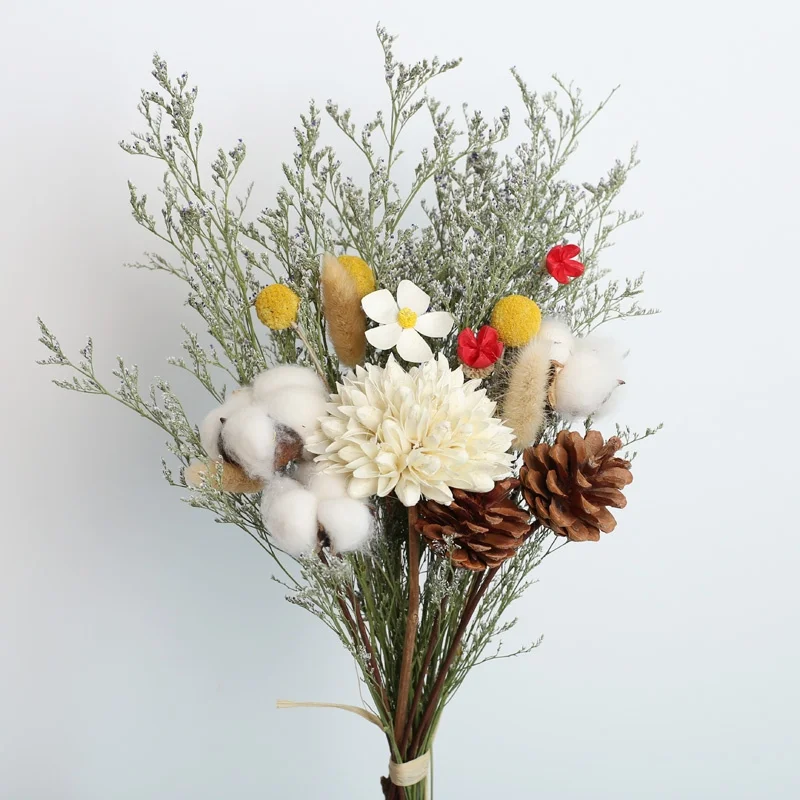 

Wheat Rabbit Tail Grass Dried Flower Bouquet DIY Perpetual Flores Preservadas Room Gradient Lagurus Ovatus Wedding Home Decor