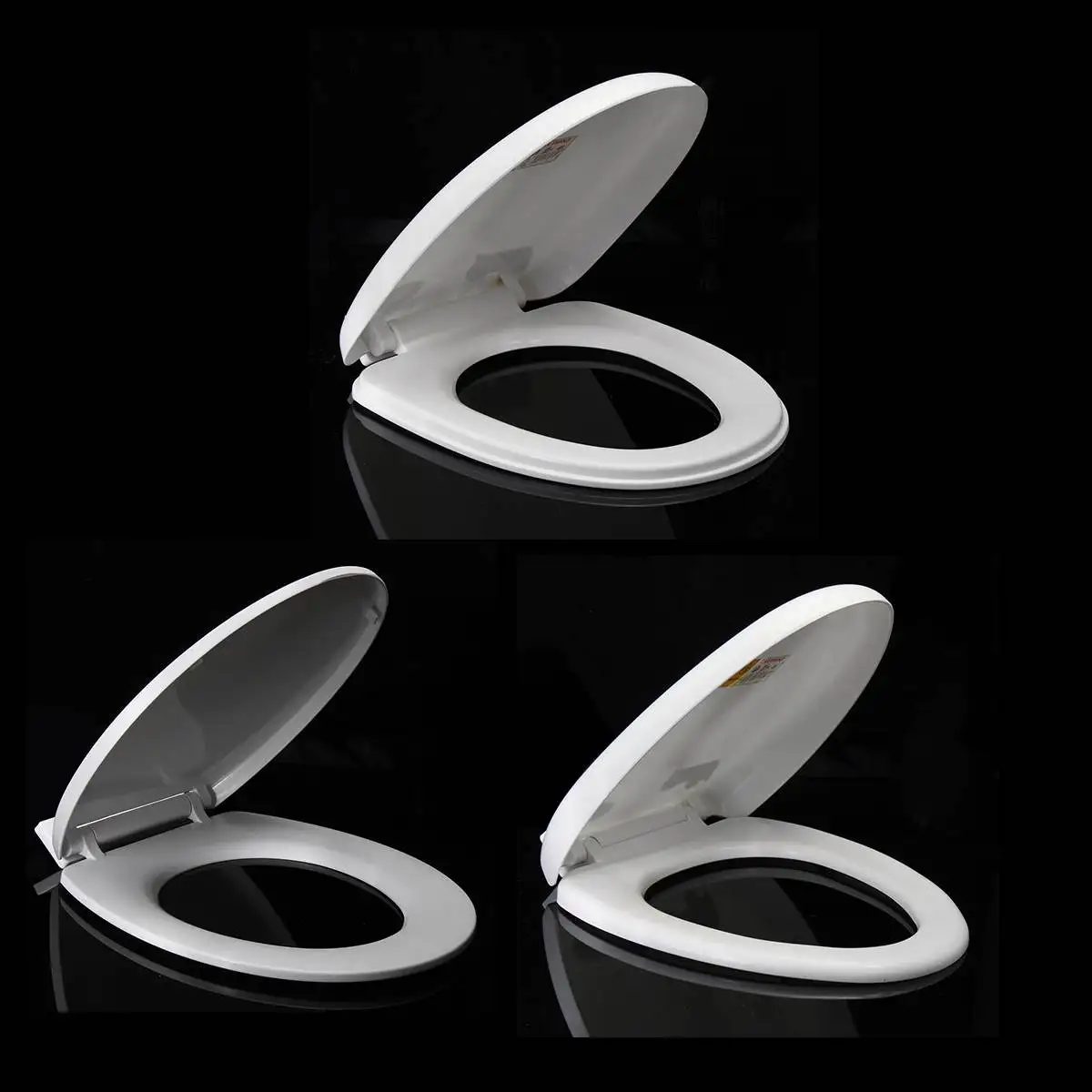 

Xueqin Square Round Universal Slow-Close Toilet Seat Lid Cover Set ABS Thicken Toilet Seat Replacement Antibacterial 3Types