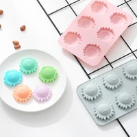 6 cells sun style chocolate mold heat safe material silicone mold diy jellypastrycandycake molds baking tools