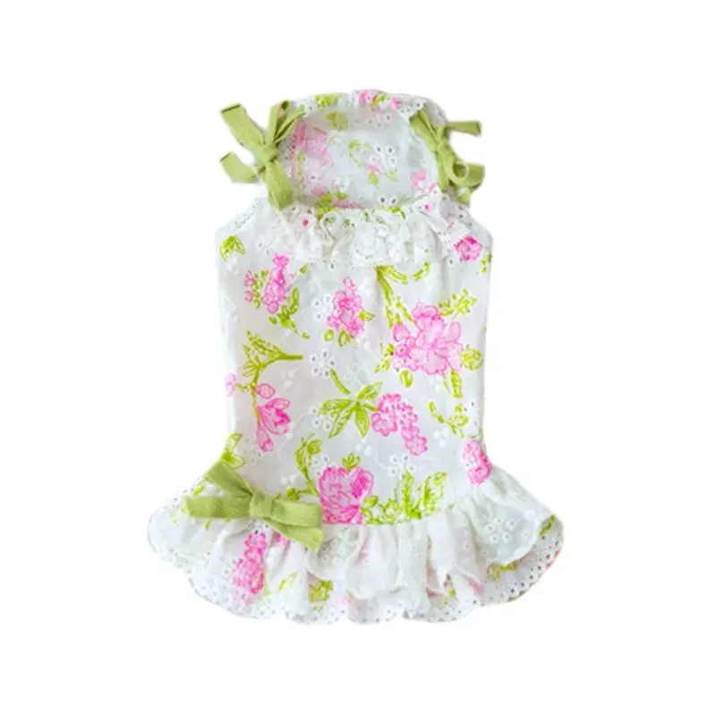 

Small Dog Dress Cute Flowers Puppy Doggie Chihuahua Yorkshire Pomeranian Dog Clothes Summer Cat Skirt XXS XS Pet Dresses Outfit