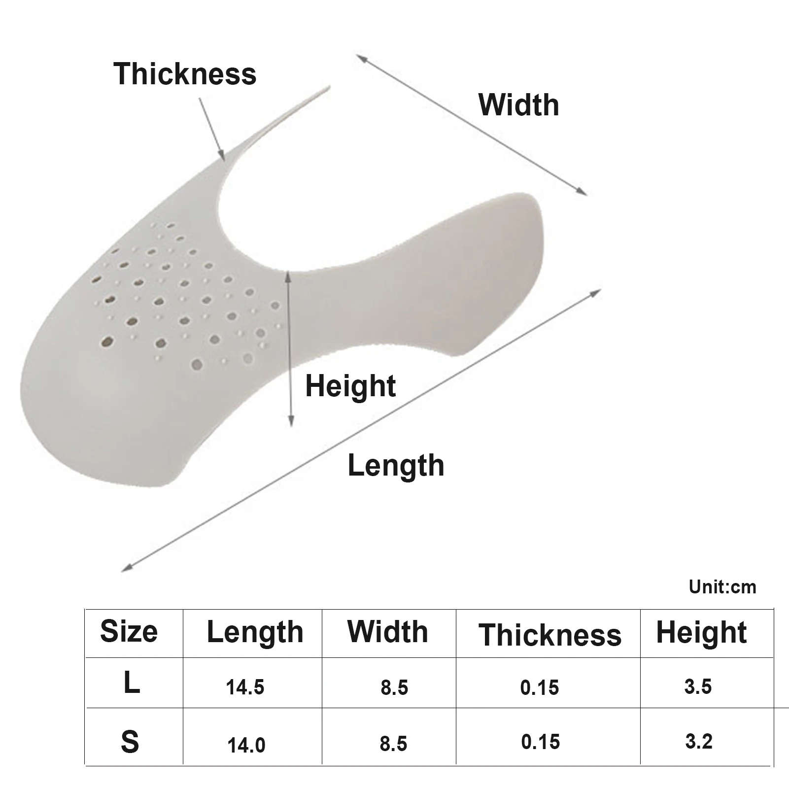 

2Pcs Unisex Sneaker Sport Shoe Head Anti Crease Indentation Shoe Shields Protector Stretcher Expander Shaper Toe Caps