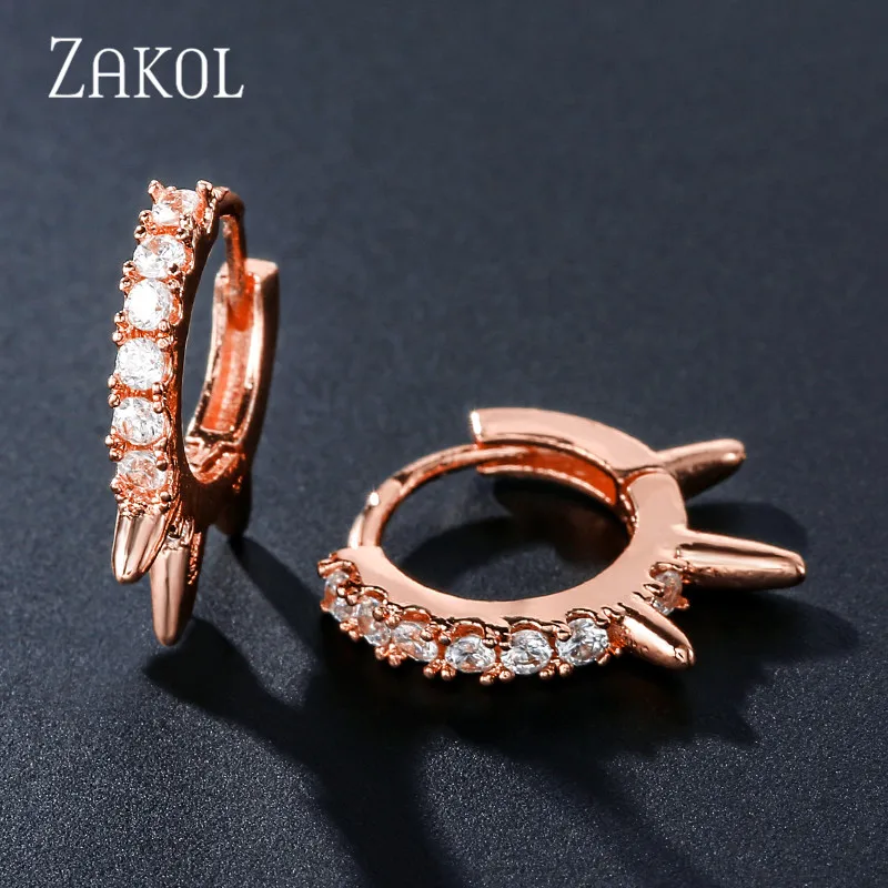 Женские и мужские серьги кольца с фианитом заклепками|Серьги-кольца| |