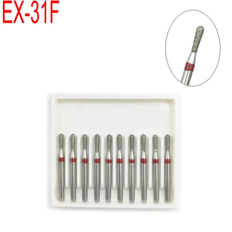 

10 шт./кор. стоматологический высокой Скорость боры Алмазный Полировочный диск подготовка зубов Бур стоматологическое оборудование для EX-31F