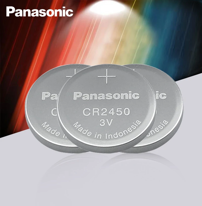 3PC New Original Panasonic CR2450 CR 2450 3V Lithium Button 