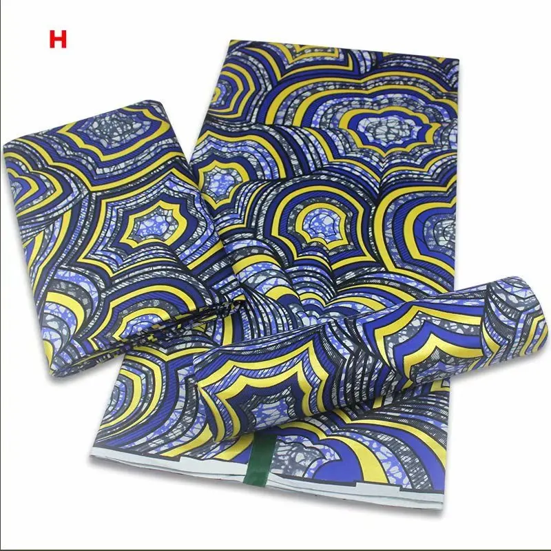 

African Wax print cotton batik fabric 2021 real Ankara wax tissus high quality pagnge sewing material for woman dress 6yards