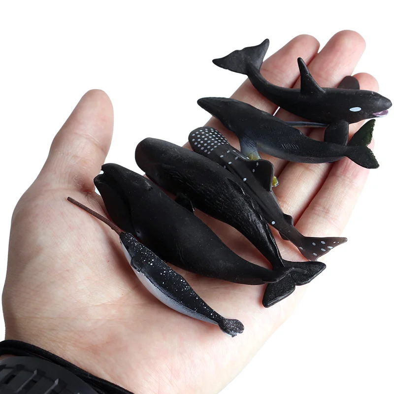

12pcs Mini Sea Life Animals Shark Whale Penguin Model Original Miniature Marine Ocean Animal Action Figures Toy Kids Gift