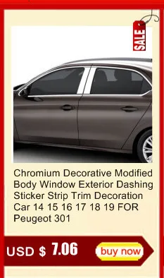Car Automobile Decorative Wing Mirror Rear Bumper Trunk Exterior Fashion Modification Mouldings Accessory 18 19 FOR Peugeot 301