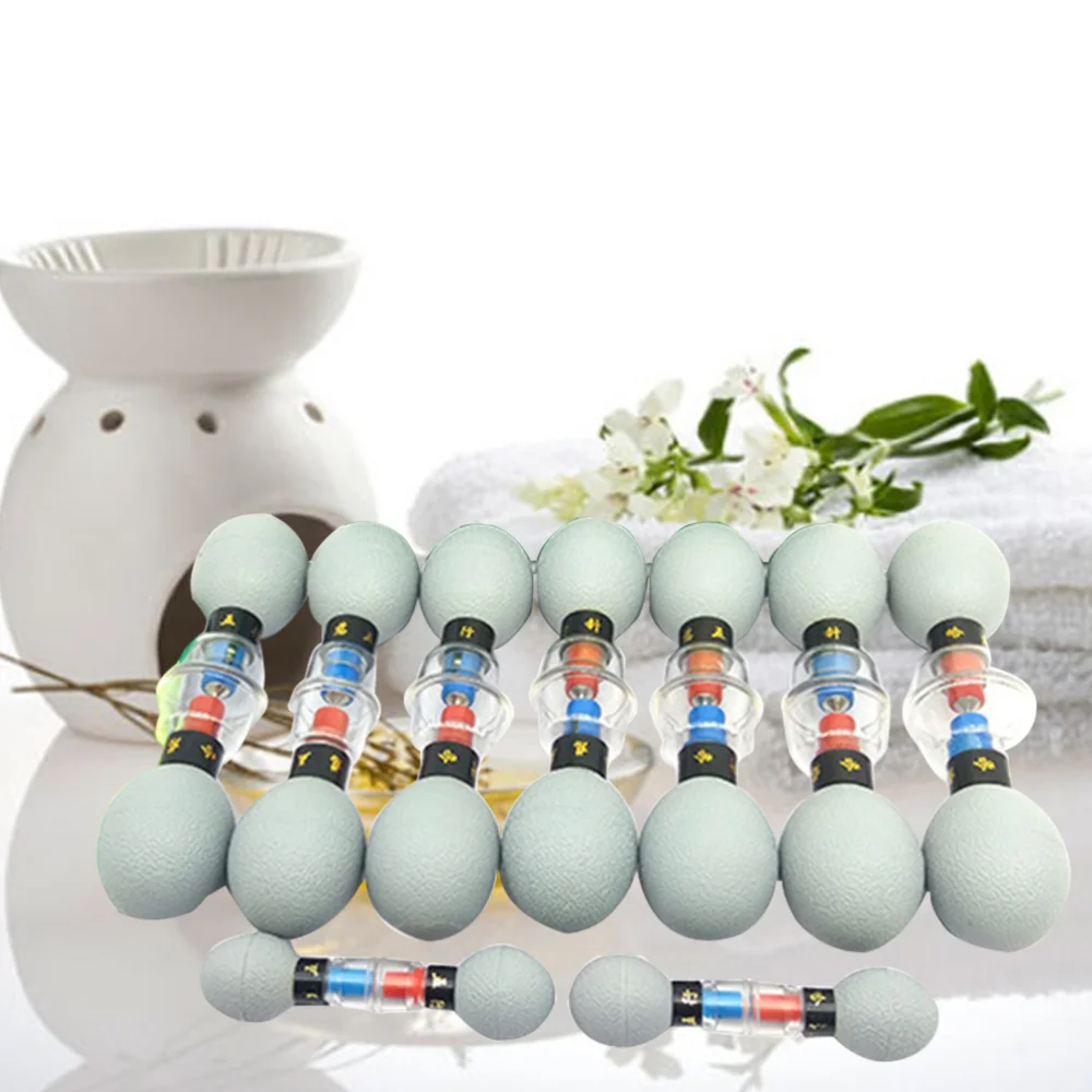 

18 Pcs Cups Vacuum Chinese Cupping Home Cure Set Cups Magnetic Suction Cup