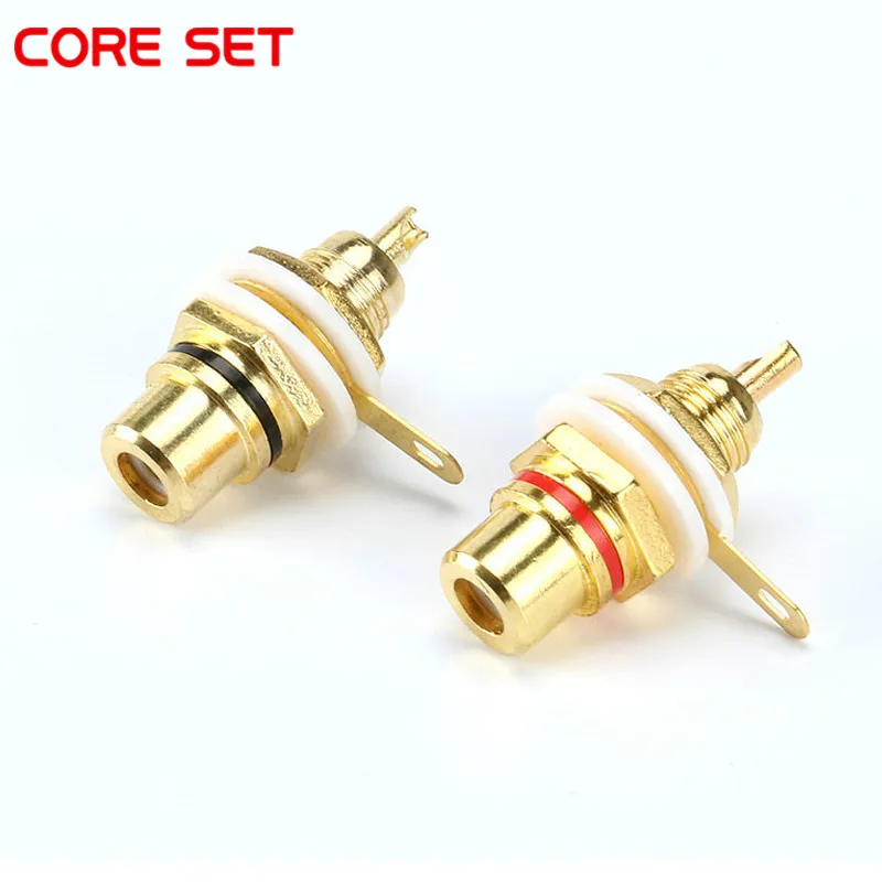 1 Pair RCA Connector Female Socket Chassis Panel Mount Adapter Audio Terminal Plug 3.5mm AV | Обустройство дома