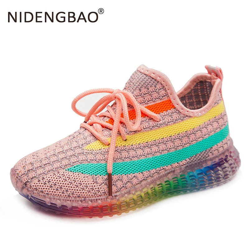 

Летняя детская спортивная обувь, сетчатые детские кроссовки для бега, легкие дышащие кроссовки для девочек, прогулочная обувь для мальчико...
