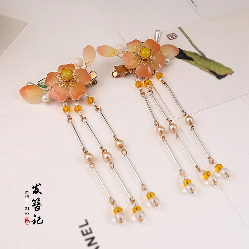 

Заколка-пряжка с кисточками в античном стиле, китайский головной убор, неувядающий старинный костюм, аксессуары для волос в стиле династии ...