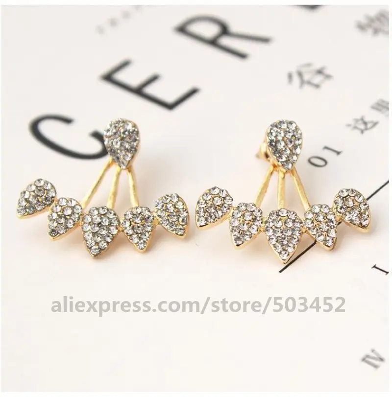 120pcs/lot New Stud Earrings Lady Crystal Gifts Grace Women Accessories Water Droplets For | Украшения и аксессуары