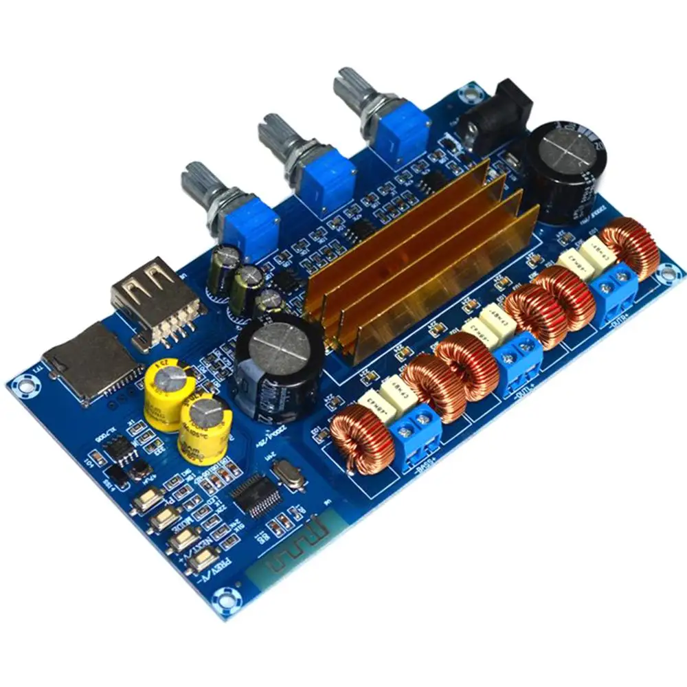 TPA3116 Bluetooth 2 1 канал 2*50 Вт + 100 USB TF декодер цифровая плата усилителя