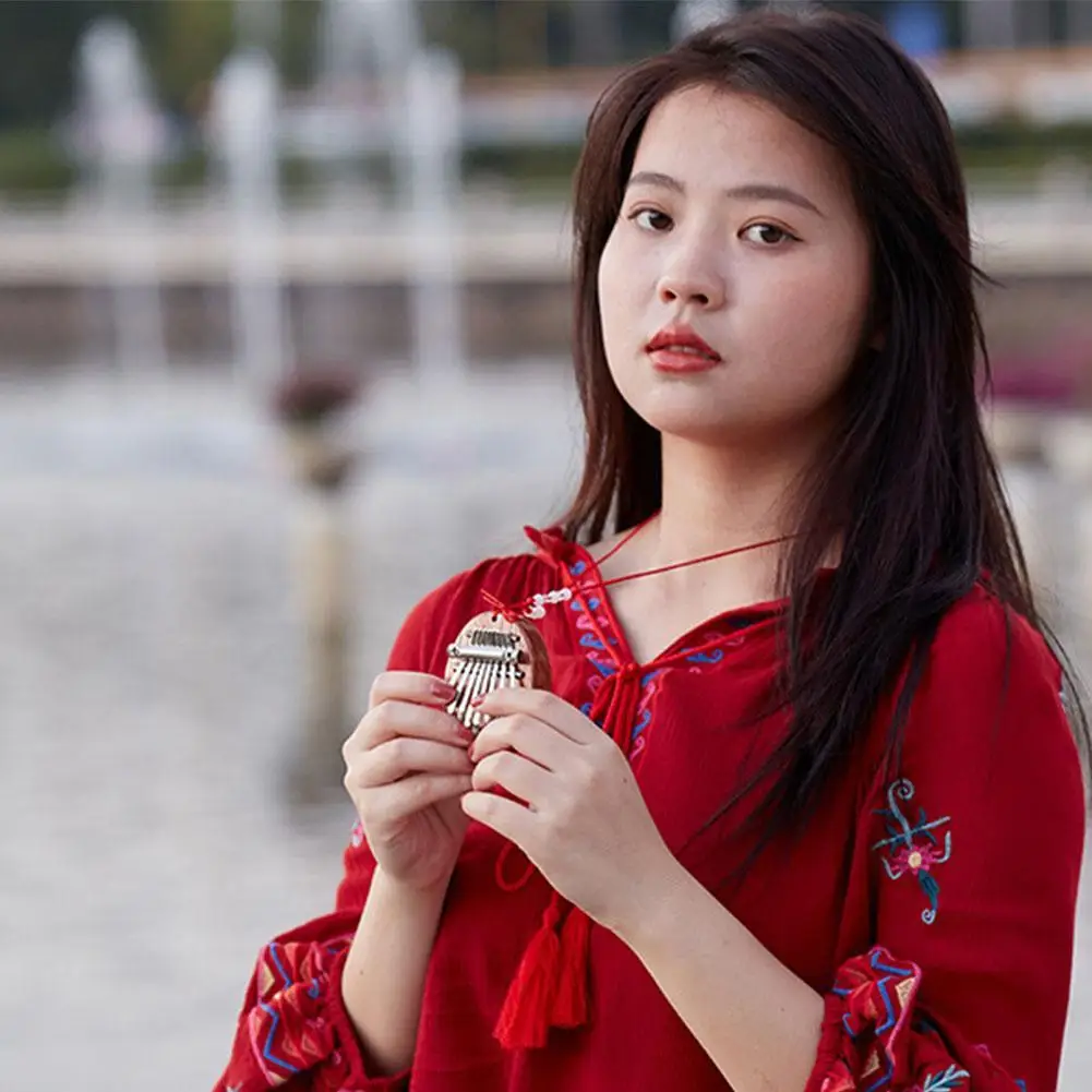 Мини-пианино Kalimba с 8 клавишами для большого пальца отличный звук клавиатура