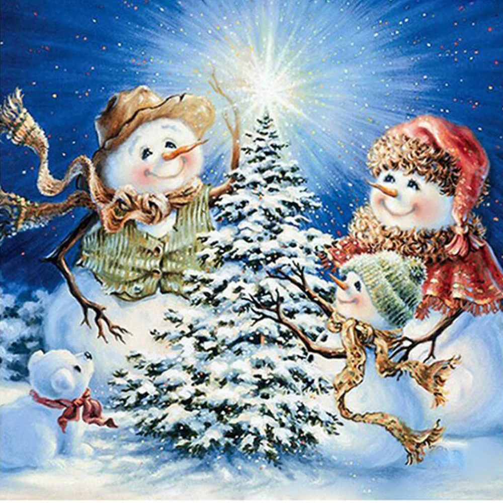 

Алмазная живопись 30x40 см, вышивка крестиком, картина для стразы, "сделай сам", алмазная вышивка, кот, Дед Мороз, снежный человек, Рождество
