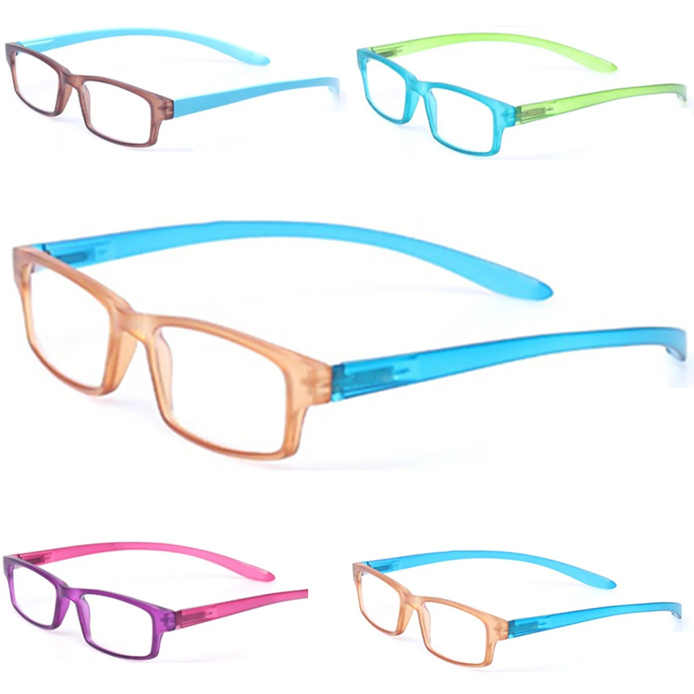 

Boncamor Reading Glasses Spring Hinge Men and Women Beautiful Color Transparent Frame HD Reader Eyeglasses Diopter+1.0+3.0+5.0