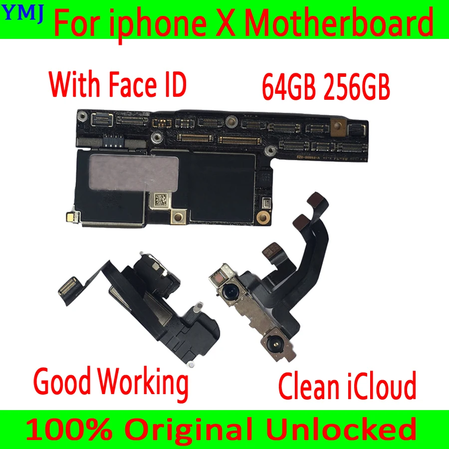Оригинальная разблокированная материнская плата для iphone x без распознавания