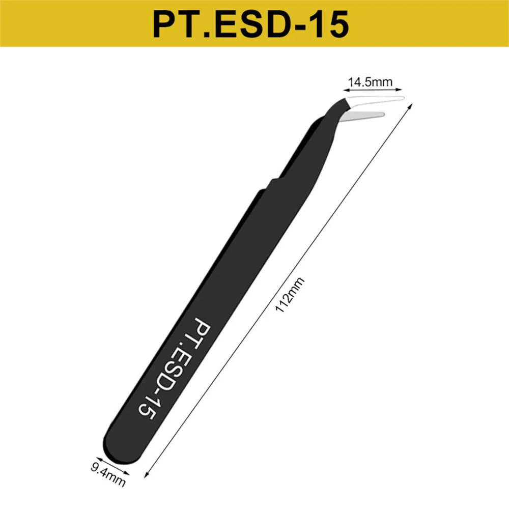 6 шт. антистатические пинцеты из нержавеющей стали|Промышленные пинцеты| |