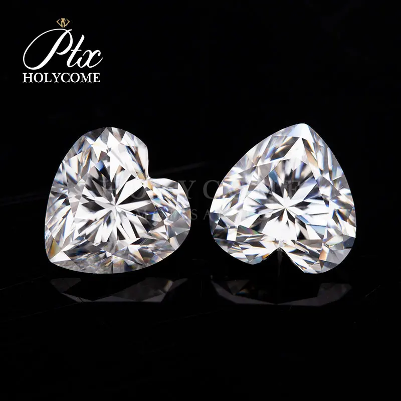 Серьги-гвоздики 2020 горячая Распродажа D color VVS1 white heart cut 6 5 мм свободные Серьги с