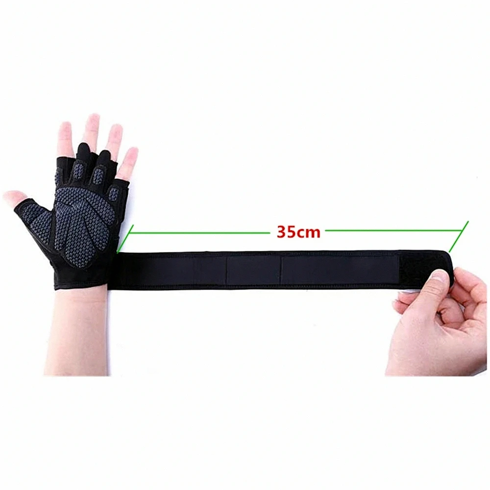 Перчатки с открытыми пальцами для бодибилдинга тяжелой атлетики тренажерного