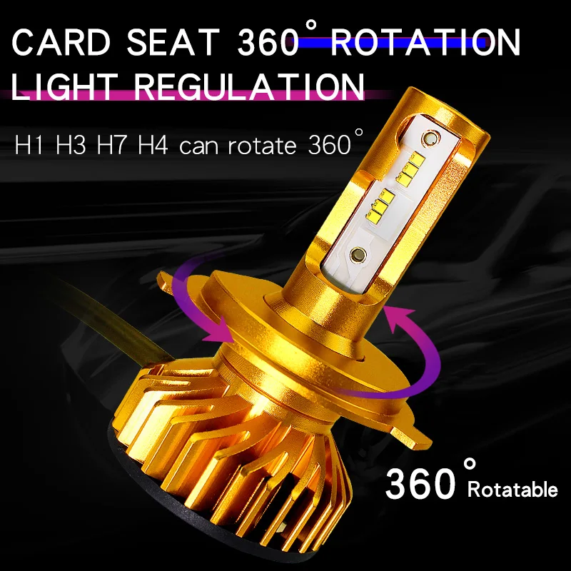 Светодиодная лампа PAUNDUK H7 LED H4 ZES для автомобиля Canbus 4300K 6000K 8000K светодиодная H1 H11 HB3