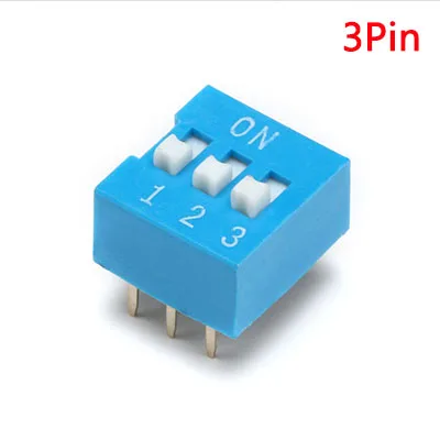 3Pin Blue 5 шт. модуль переключателя типа оснастки 1 2 3 4 5 6 7 8 бит 2,54 мм положение способ погружения переключатель переключателя синий Щелчковый выключатель переключатель циферблата выключатель - Цвет: 3Pin Blue