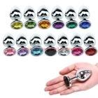 Новинка, металлическая Анальная пробка маленького размера с кристаллами, бусины из нержавеющей стали, ювелирная Анальная пробка, секс-игрушки, товары для мужчин и пар, Новинка анальная пробка