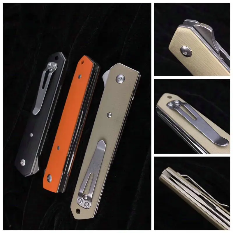 Trskt охотничьи ножи Складные Ножи Kwaiken Флиппер ручка G 10 атласный лезвие (3 5 &quot