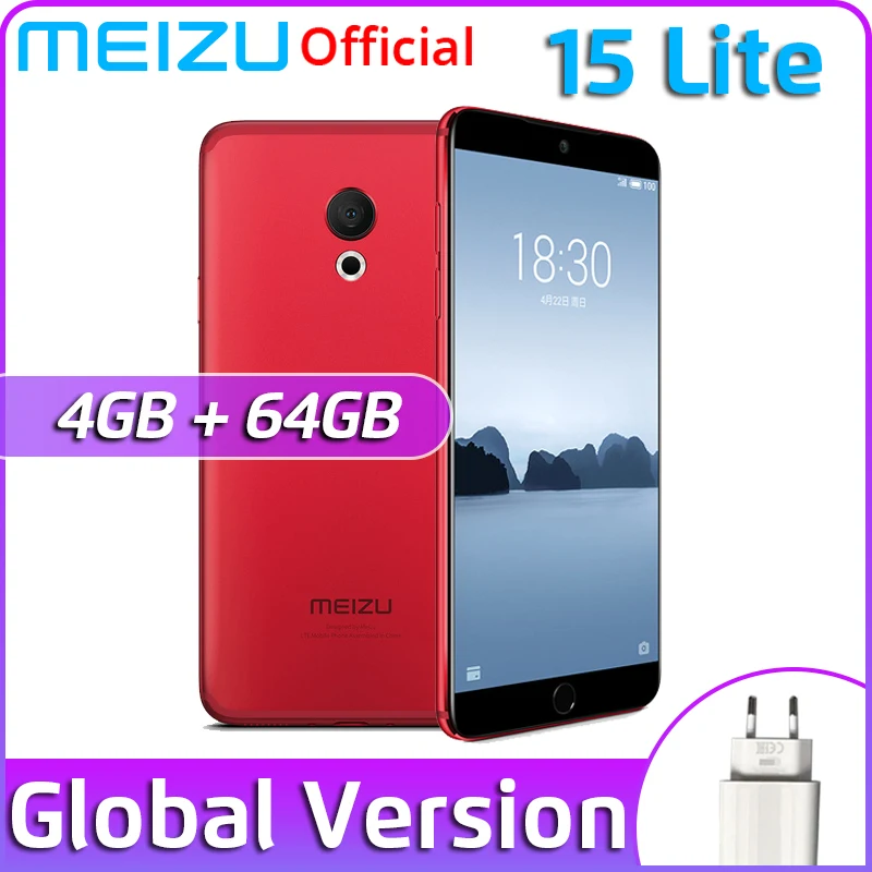 Глобальная версия Meizu 15 Lite M15, 4 Гб оперативной памяти, 32 Гб встроенной памяти, мобильный телефон Snapdragon 626 Octa Core 5,4" 1920x1080 P Экран с функцией отпечатка пальца ID