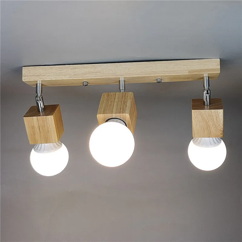 

Nordic Modern Wood Square Luces Led Lights for Room Living Room Kitchen Porch Ceiling Lights Plafon Led Techo Led Verlichting