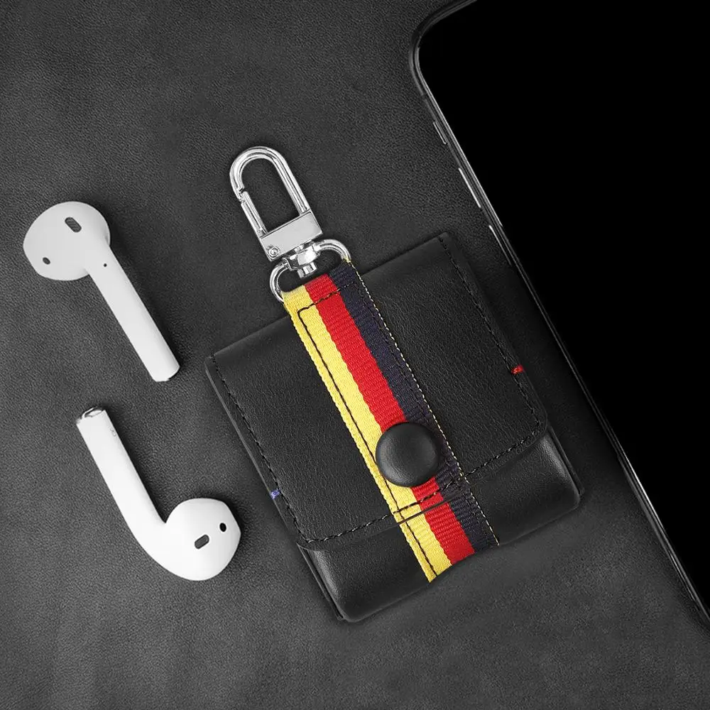 Чехол Air Pods Премиум кожаная сумка для Airpods 1 2 чехол женщин и девочек с веревкой Airpos