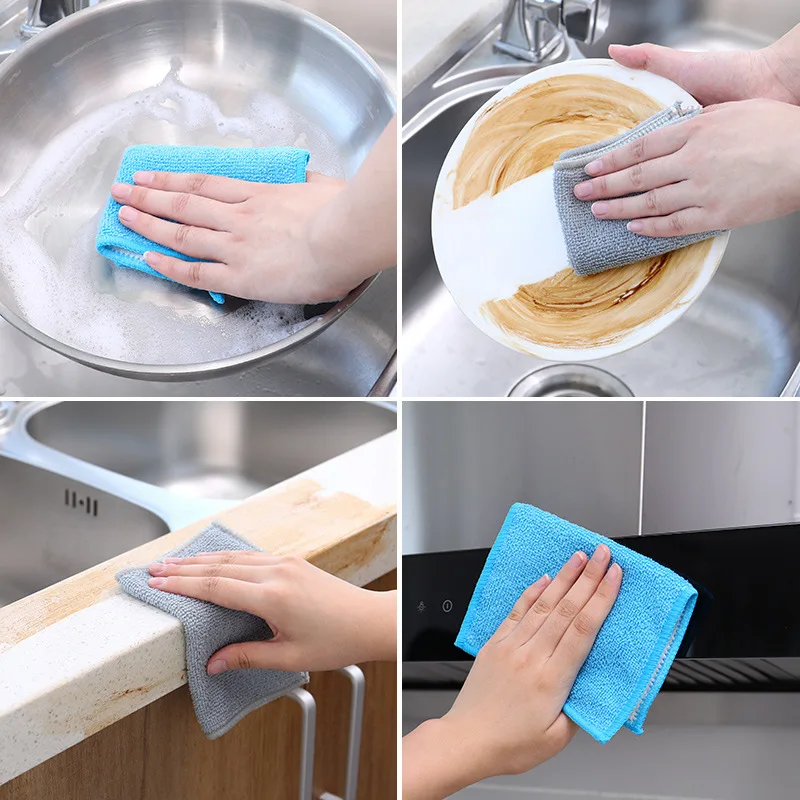 Чистящие салфетки высокое качество цветное блюдо ткань бамбуковое волокно