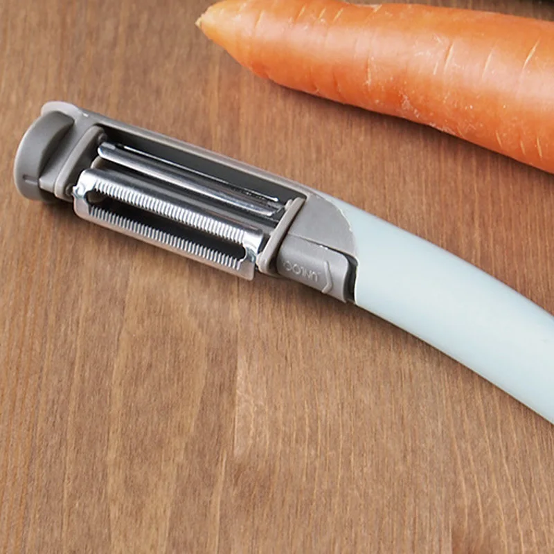 

Three-In-One Multifunctional Melon Peeler Stainless Steel Blade Rotatable Shredded Potatoes Cucumber Carrots Vegetable Tools