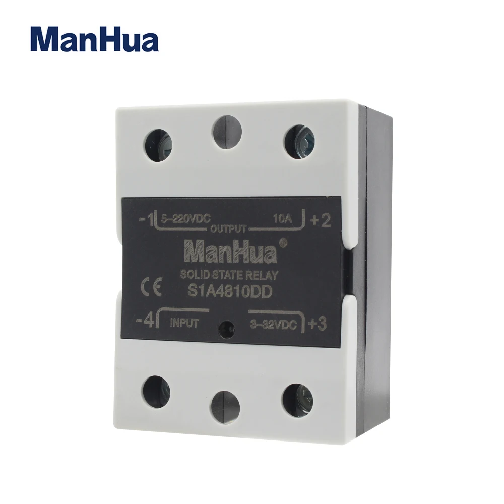 ManHua SSR 10A/25A/40A/60A 3 32VDC вход 5 220VDC выход Однофазный DC В твердотельный релейный