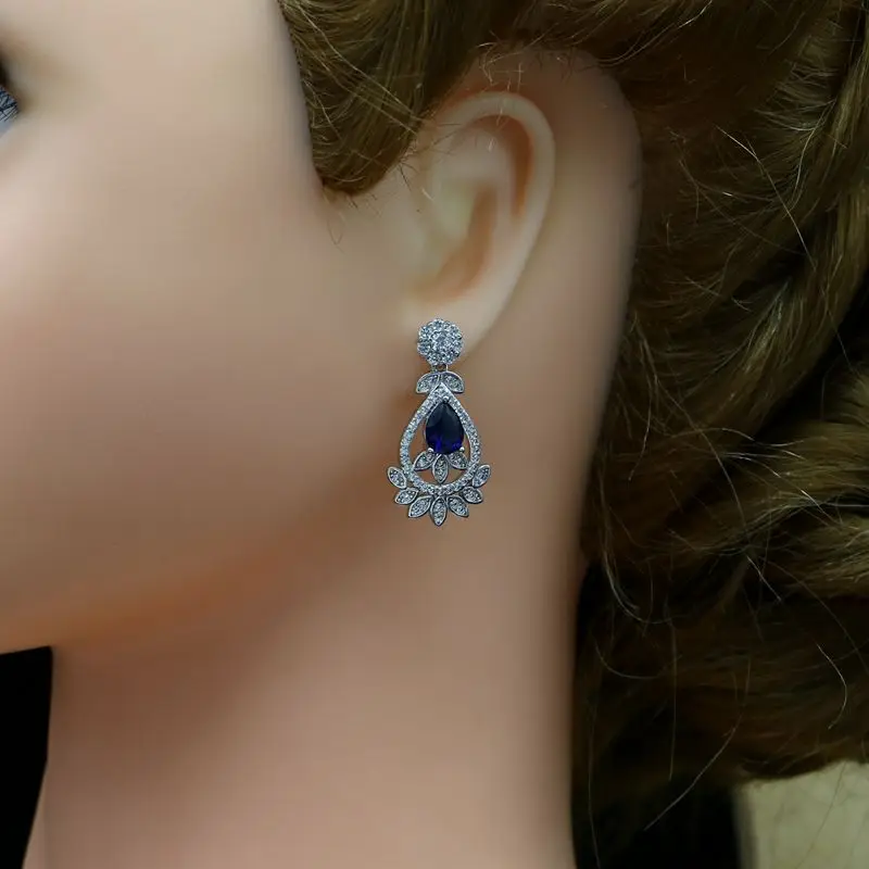 Женские серьги из серебра 925 пробы с фианитом | Украшения и аксессуары