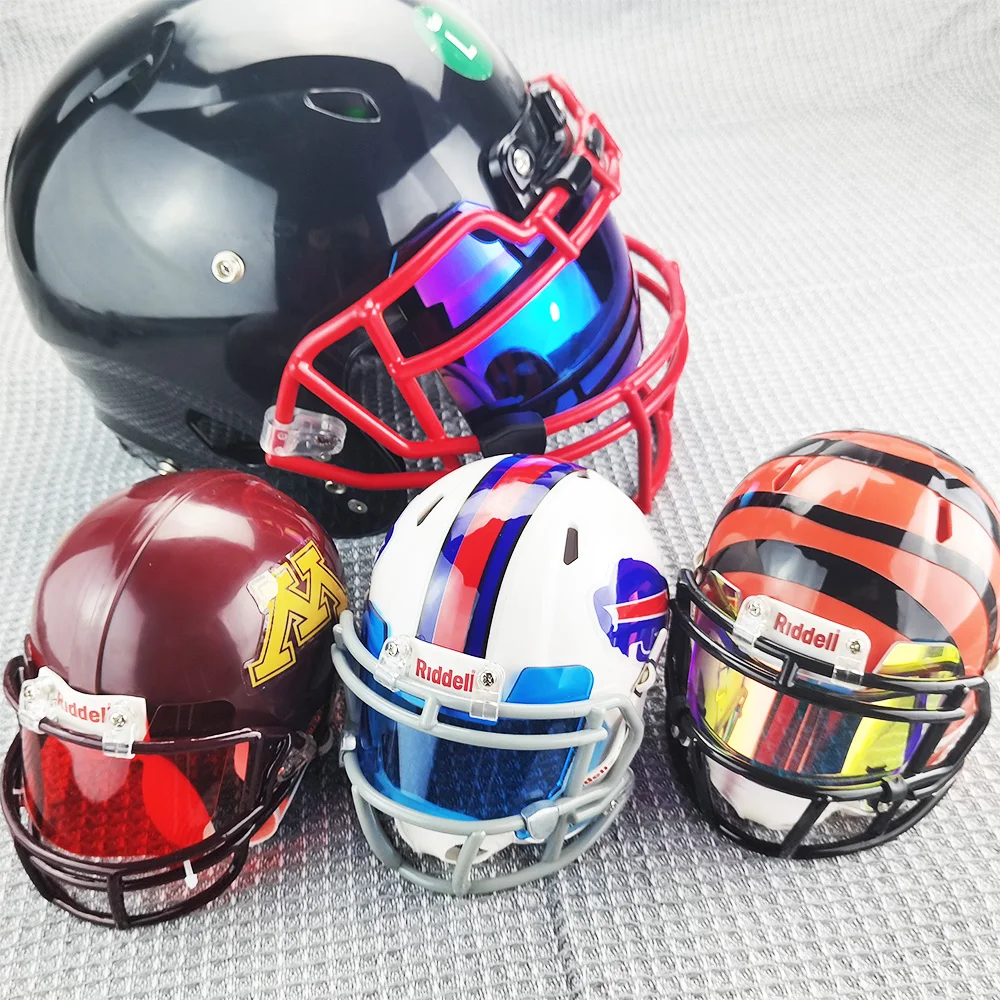 Американский шлем для мини-футбола НФЛ козырек с зажимами защитный регби