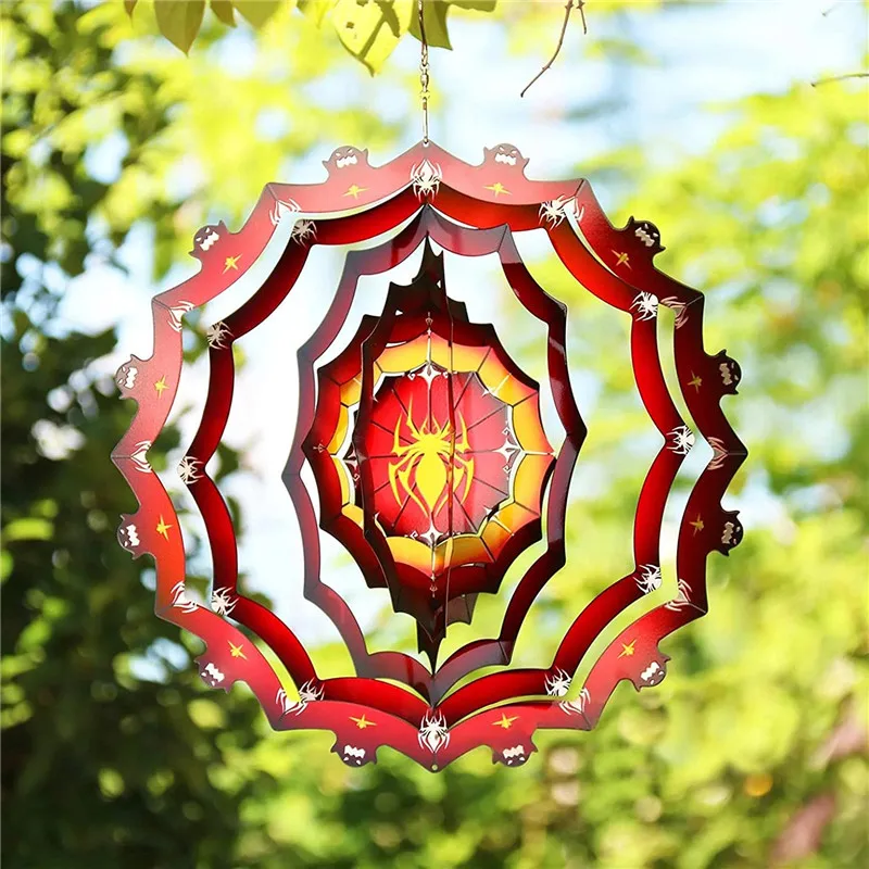 

Волшебная металлическая мельница для Хэллоуина, вращающаяся на 360 ° мельница из нержавеющей стали, 3D Спиннер с световым эффектом