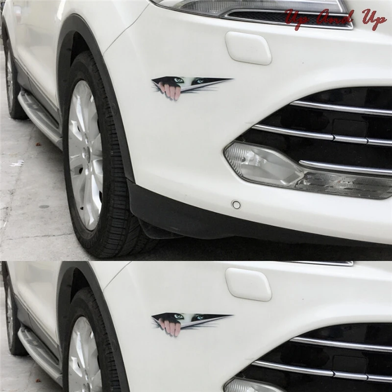 

1 шт. 24 см * 6 см 3D глаза Peeking наклейка монстра в машине колпаки багажник Триллер Защита от солнца на заднее стекло Смешные автомобильные стике...