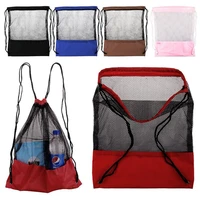 new mesh drawstring backpack tote sport pack clothes shoe travel bag beach backpack bag toys shoes clothes organizer dropship
